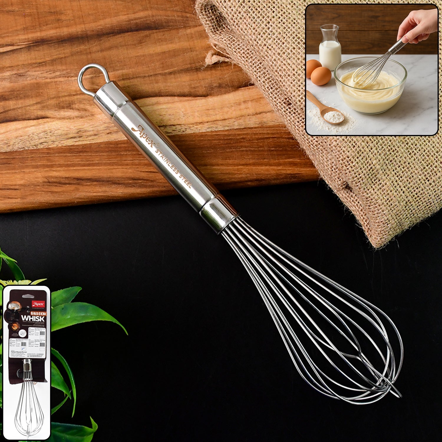 Apex Stainless Steel Small Hand Whisk Apex Stainless Steel Small Hand Whisk